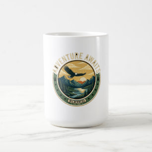 Mug Badge Aventure en attente d'Eagle Mountain Sunset
