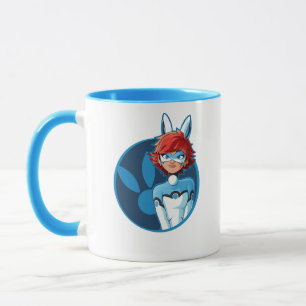 Mug Badge Bleu Bunnyx