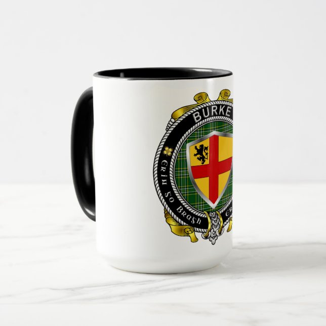 Mug Badge Burke Irish Shield (Devant gauche)