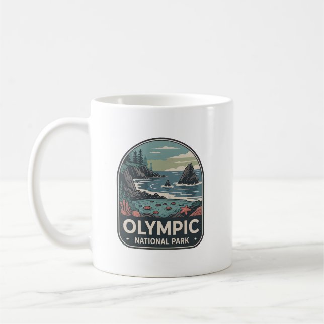 Mug Badge côtier du parc national Olympique (Gauche)