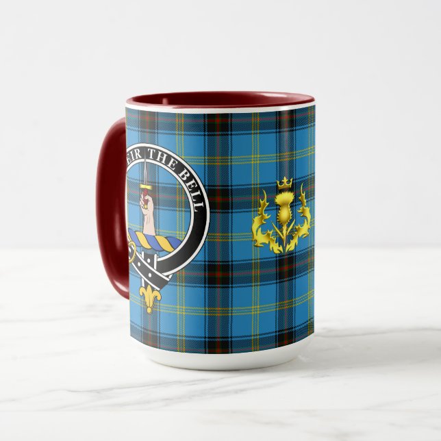 Mug Badge de clan Bell & Tartan (Devant gauche)