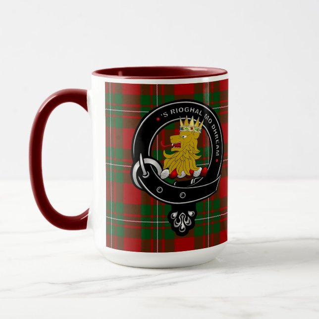 Mug Badge de clan MacGregor & Tartan (Gauche)