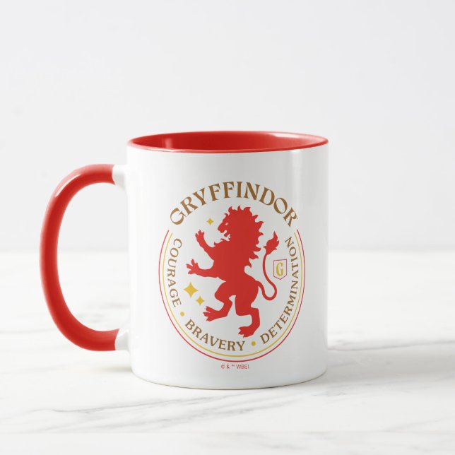 Mug Badge de la Fierté de la maison de lion rouge GRYF (Gauche)