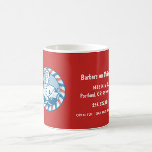Mug Badge de salon de coiffure rétro personnalisable
