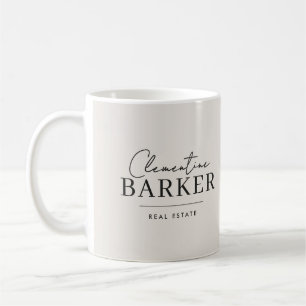 Mug Badge nominatif de courtier moderne avec arche de