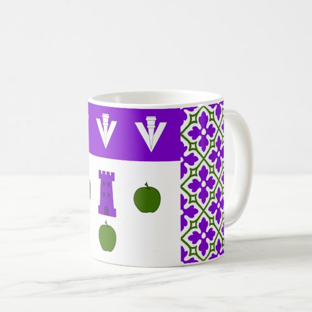 Mug Badge Populace du Canton de Caer Gelynniog (Devant droit)