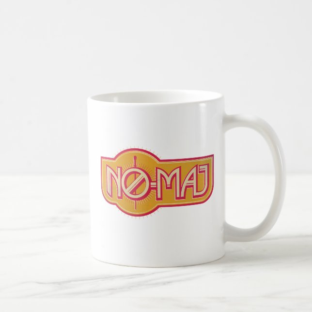 Mug Badge rouge et jaune NO-MAJ™ (Droite)
