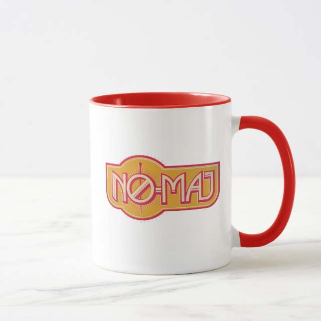 Mug Badge rouge et jaune NO-MAJ™ (Droite)
