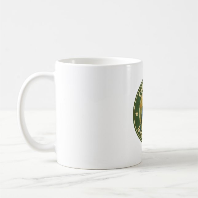 Mug Badge Vintage de l'Est du Bluebird (Gauche)