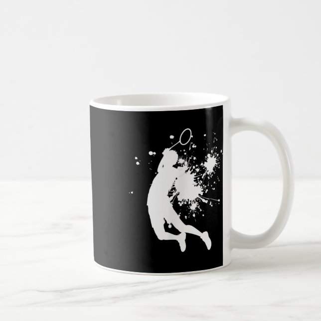 Mug Badminton Badminton Player Mens Squash Shuttle  (Droite)