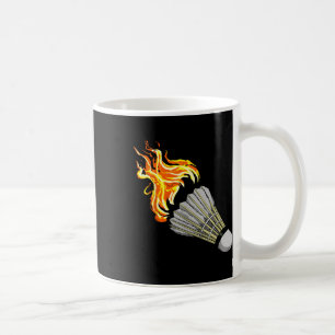 Mug Badminton coloré flamme navette Art Sports