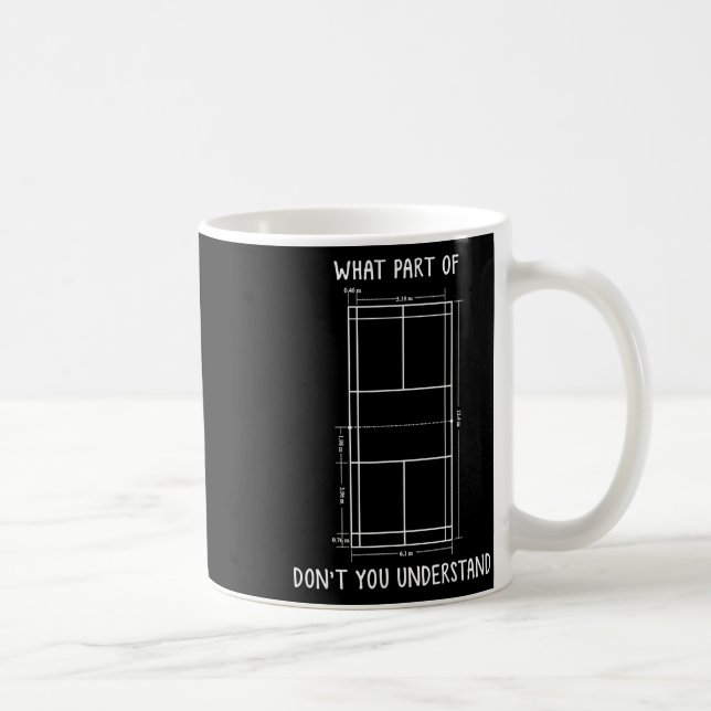 Mug Badminton Court Dimensions Funny Badminton Player (Droite)