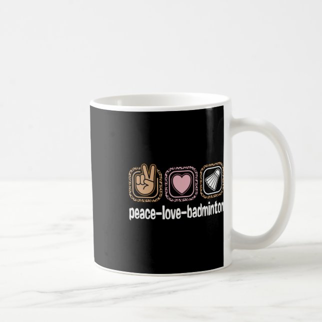Mug Badminton Empreintes de léopard Filles Enfant Paix (Droite)