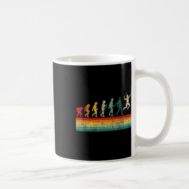 Mug Badminton Evolution - Retro Sports Lover Shuttle (Droite)