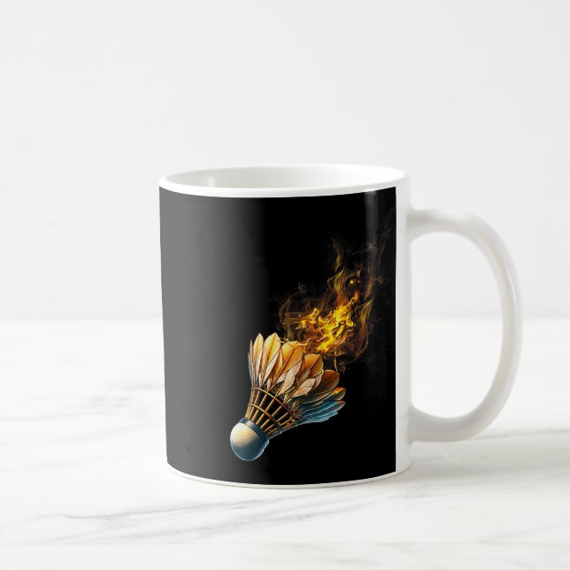 Mug Badminton Flames Shuttle Fire Ball (Droite)