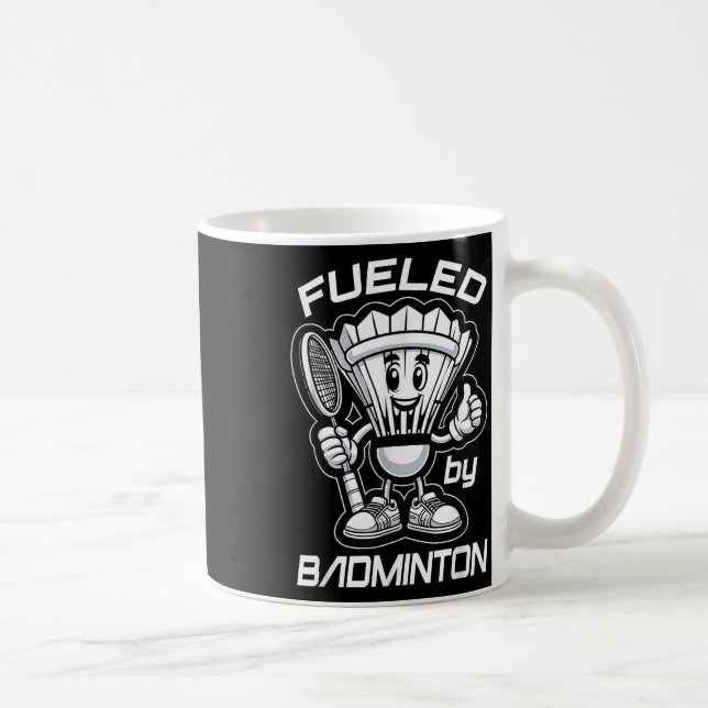 Mug Badminton Forever Cartoon Shuttle Et Racket Graphe (Droite)