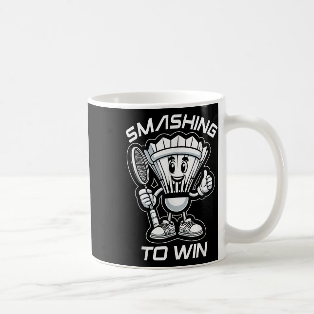Mug Badminton Forever Cartoon Shuttle Et Racket Graphe (Droite)