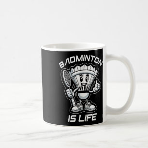 Mug Badminton Forever Cartoon Shuttle Et Racket Graphe