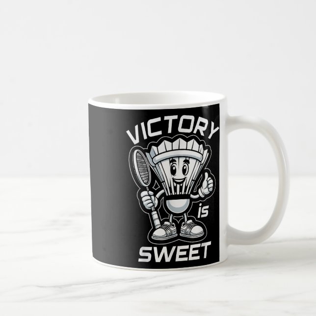 Mug Badminton Forever Cartoon Shuttle Et Racket Graphe (Droite)