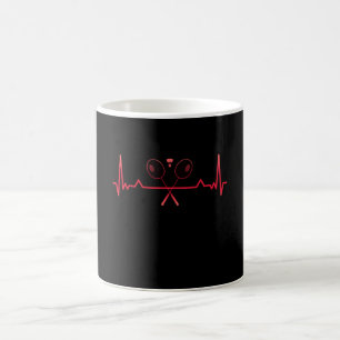 Mug Badminton Heartbeat Funny Don