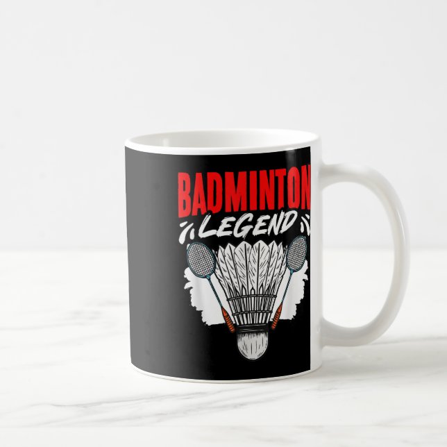 Mug Badminton Legend Shuttle Sport Hobby Badminton Pla (Droite)