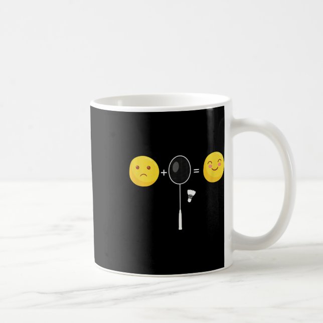 Mug Badminton Love Happy Team Player Coach Funny Shutt (Droite)