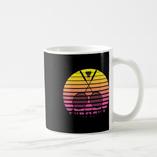 Mug Badminton Racket Shutt Fun Sports Player Coach G (Droite)