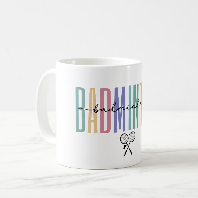 Mug Badminton Sportif & Élégant (Devant gauche)