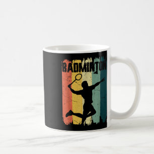 Mug Badminton Sports Retro Joueur Vintage Badminton