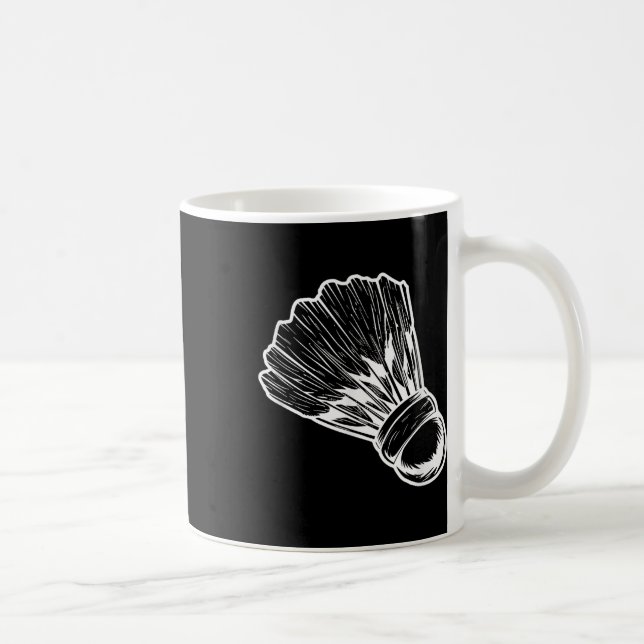 Mug Badmintonist Volant de badminton Sketch (Droite)
