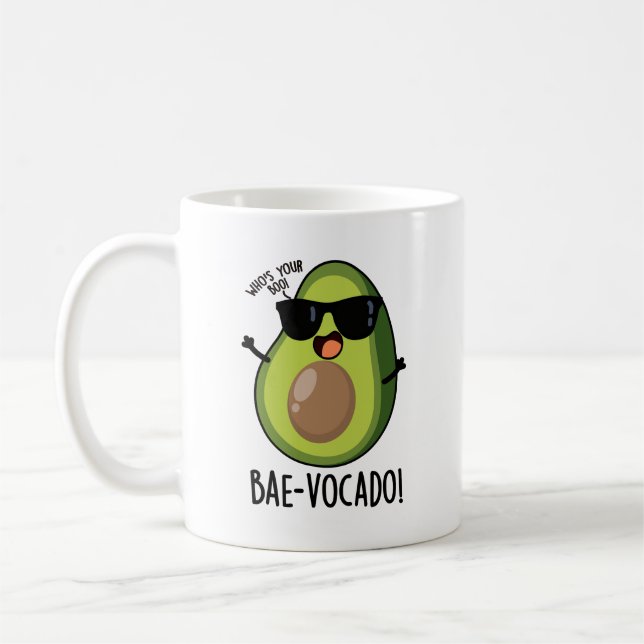 Mug Bae-vocado Amusant Avocado Pun (Gauche)