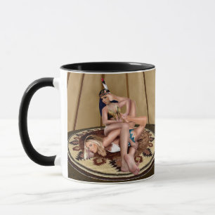 MUG BAGARRE DE CHATS DANS UN TIPI