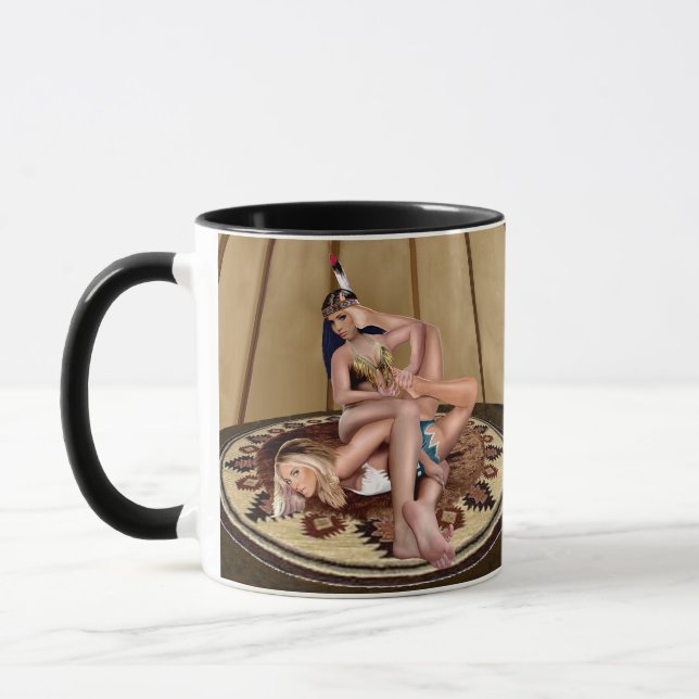 MUG BAGARRE DE CHATS DANS UN TIPI (Gauche)