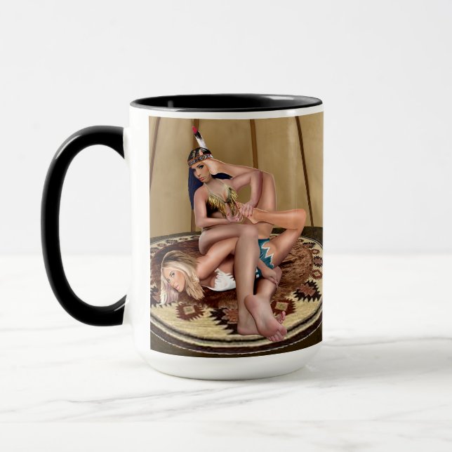 MUG BAGARRE DE CHATS DANS UN TIPI (Gauche)