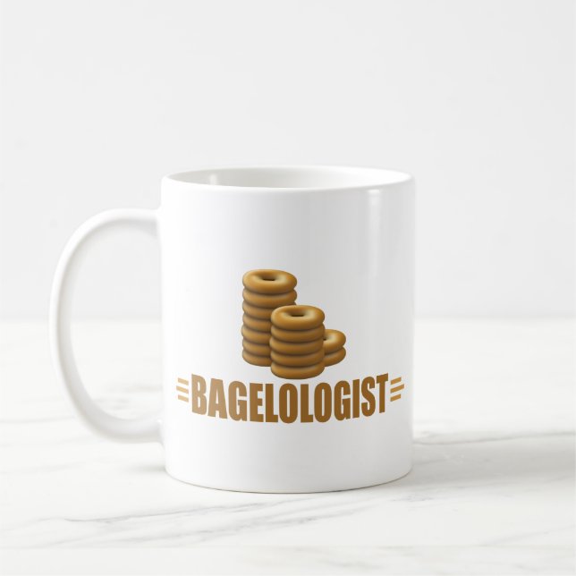 Mug Bagel drôle, boulangerie (Gauche)