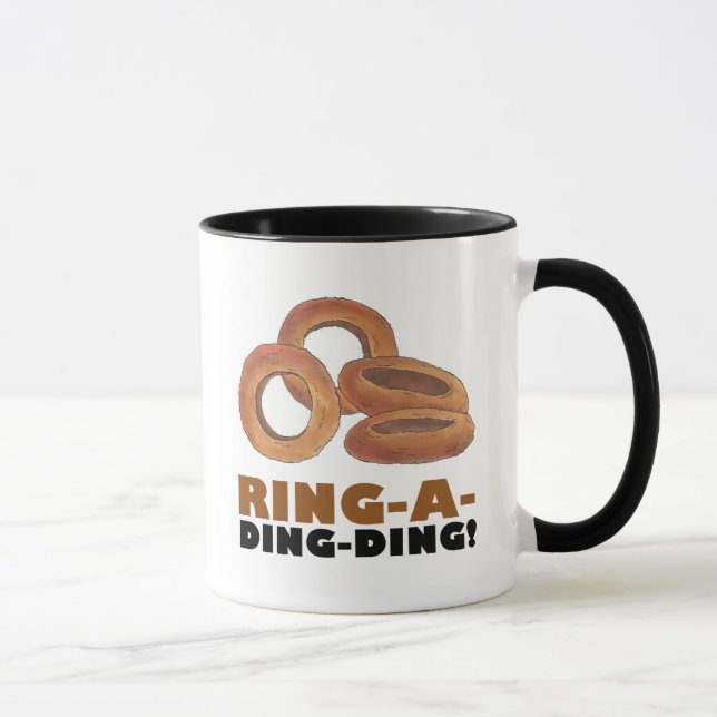 Mug Bague-A-Ding-Ding Onion Bague Poignée Alimentation (Droite)