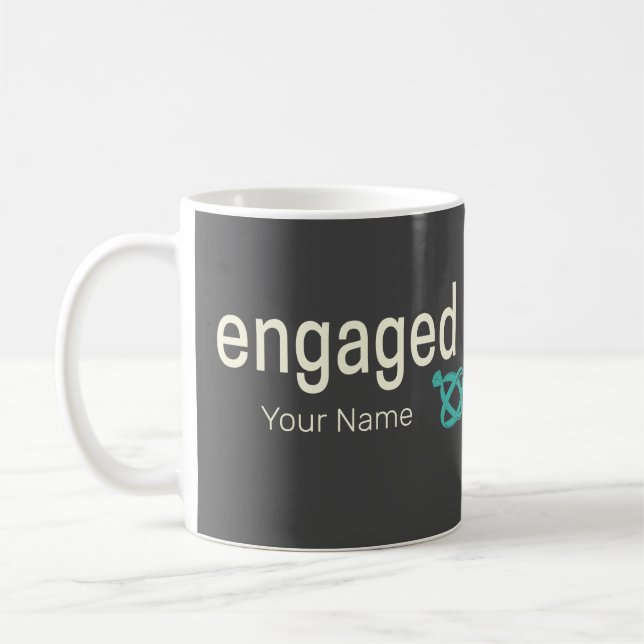 Mug Bagues de Fiançailles Couple Enterrement de Vie de (Gauche)