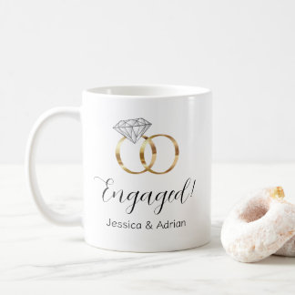 Mug Bagues de fiançailles en diamant personnalisées Ma