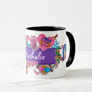 Mug Baguette de barre rose et violet sur