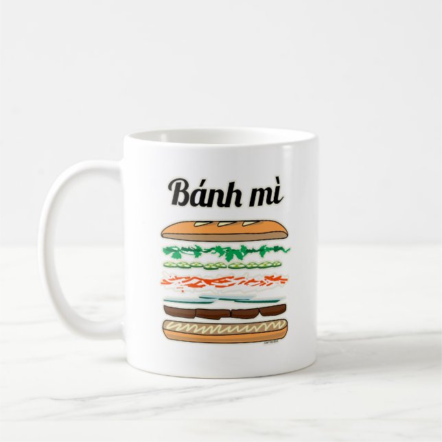Mug Baguette vietnamienne de pain français de sandwich (Gauche)