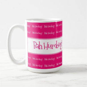 Mug Bah humbug rose Noël