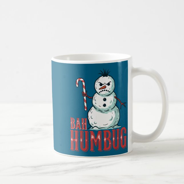 Mug Bah Humbug Santa Hat Angry Snowman Sarcastic Chris (Droite)