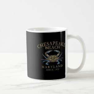Mug Baie de Chesapeake Maryland Crabe Bleu Vintage Arc