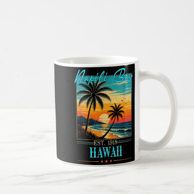 Mug Baie de Nali Hawaï Plage de coucher de soleil Été  (Droite)