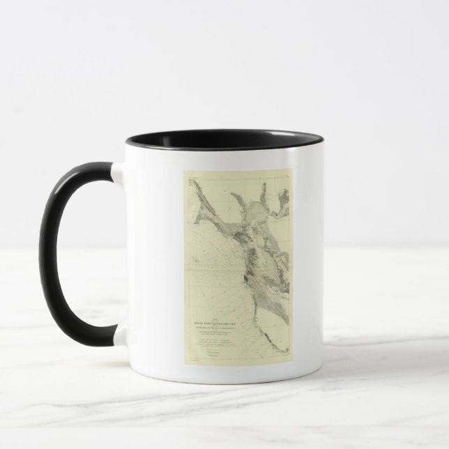 Mug Baie de San Francisco montrant le Rift San Andreas (Gauche)