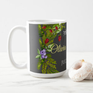 Mug Baies et champignons de la forêt d'aquarelle guerr