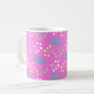 Mug Baies multicolores motif simple rétro années soixa