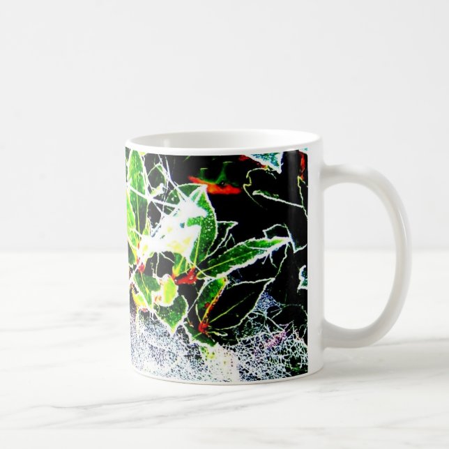 Mug baies rouges couvertes de gel et sainte pour noël (Droite)