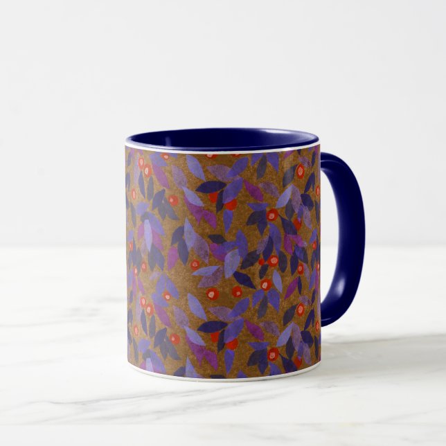 Mug Baies rouges Motif floral minimal Botanique simple (Devant droit)