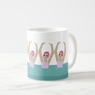 Mug Baigneurs artistiques   Illustration de natation a